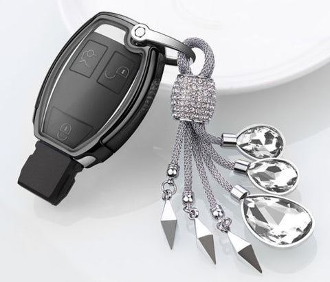 Full Protection TPU Smart Key Cover FOB for Mercedes Benz A E C S G Class - Black \ Silver \ Blue \ Red \ Gold \ Rose Gold