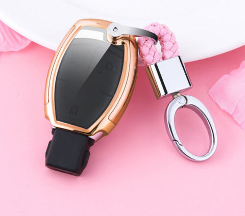 Full Protection TPU Smart Key Cover FOB for Mercedes Benz A E C S G Class - Black \ Silver \ Blue \ Red \ Gold \ Rose Gold