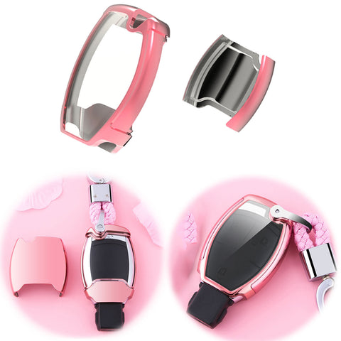 Full Protection TPU Smart Key Cover FOB for Mercedes Benz A E C S G Class - Black \ Silver \ Blue \ Red \ Gold \ Rose Gold