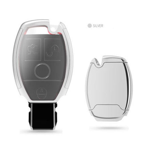 Full Protection TPU Smart Key Cover FOB for Mercedes Benz A E C S G Class - Black \ Silver \ Blue \ Red \ Gold \ Rose Gold