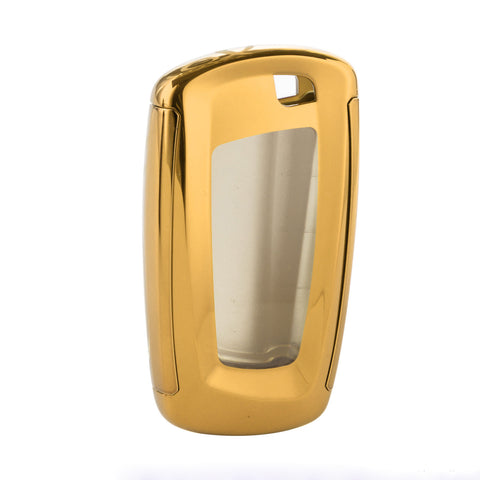 Glossy Rose Gold TPU Hard ABS Full Sealed Keyshell Cover Protect Buttons Fit BMW 1 3 5 7 Series X3 X5