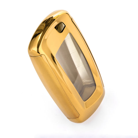 Glossy Rose Gold TPU Hard ABS Full Sealed Keyshell Cover Protect Buttons Fit BMW 1 3 5 7 Series X3 X5