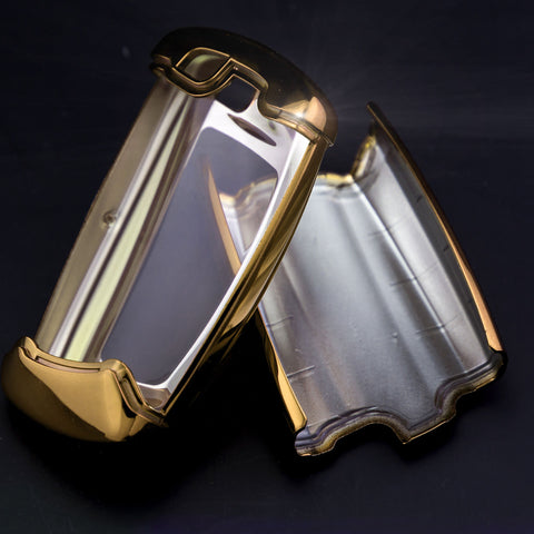 Glossy Rose Gold TPU Hard ABS Full Sealed Keyshell Cover Protect Buttons Fit BMW 1 3 5 7 Series X3 X5