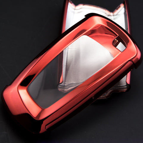 Glossy Rose Gold TPU Hard ABS Full Sealed Keyshell Cover Protect Buttons Fit BMW 1 3 5 7 Series X3 X5