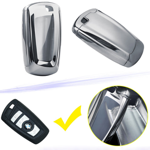 Glossy Rose Gold TPU Hard ABS Full Sealed Keyshell Cover Protect Buttons Fit BMW 1 3 5 7 Series X3 X5