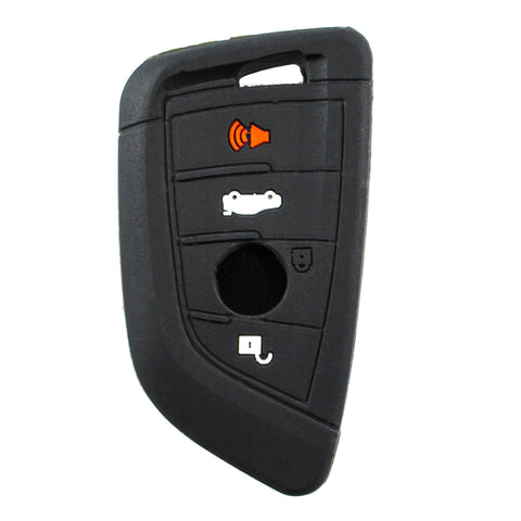 Black Silicone Key Fob Case For BMW X1 X5 X6 5 Series 7 Series Knife Shape Key