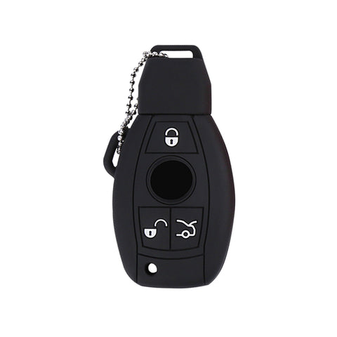 For Mercedes Benz Key Fob Cover, Key Fob Case for Mercedes Benz C E M S CLA CLS CLK GLC GLK G Class Soft TPU Full Cover Protection Smart Remote Keyless Entry Key Fob Shell, Black