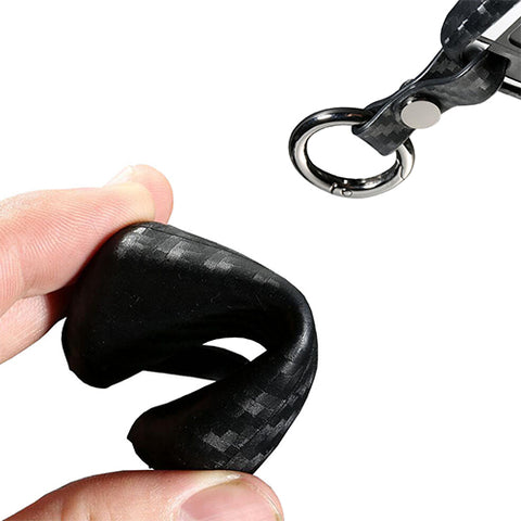 Carbon Fiber Style Soft Silicone Remote Smart Key Cover Case for BMW 1 3 4 5 6 7 X1 X3 Black