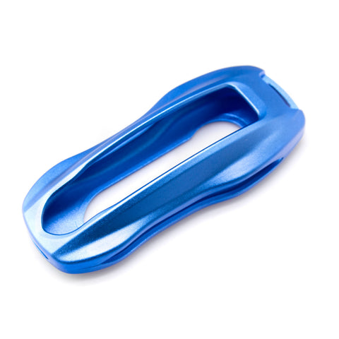 Xotic Tech Blue Aluminum Alloy Remote Key FOB Cover Case Protectors Compatible with Porsche Macan Cayenne 2018+ Panamera G2 2017+