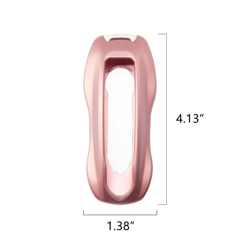 Pink Aluminum Alloy Smart Key Cover FOB For Porsche 2018+ Cayenne 2017+ Panamera