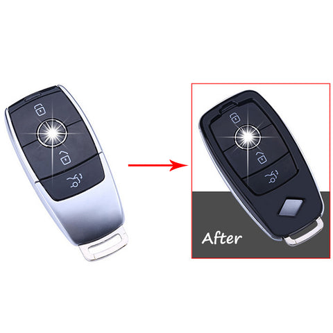 Black Keyless Key Cover FOB Holder For Mercedes Benz E S Class S63 AMG 2017+
