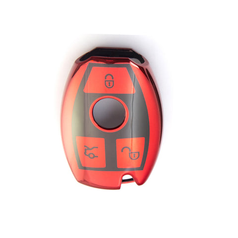 Black Keyless Key Cover FOB Holder For Mercedes Benz E S Class S63 AMG 2017+