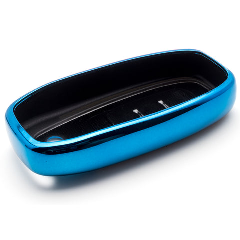 Xotic Tech Blue TPU w/ Printed 3-Button Key Fob Shell Cover Case w/ Keychain, Compatible with Audi A4 A5 A6 A7 A8 Q5 Q8 R8 S4 S5 S6 S7 RS4 RS5 RS6 RS7 Smart Keyless Entry Key