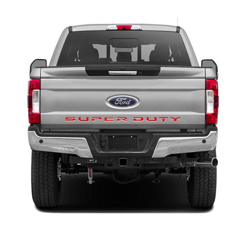 Brushed Silver/ Brushed Gold/ Glossy Red/ Glossy Black/ Matte Black SUPERDUTY Letters Decal Emblem Tailgate Sticker for Ford F150 F250 F350 F450 F550 Super Duty 2017+