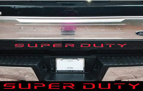 Brushed Silver/ Brushed Gold/ Glossy Red/ Glossy Black/ Matte Black SUPERDUTY Letters Decal Emblem Tailgate Sticker for Ford F150 F250 F350 F450 F550 Super Duty 2017+