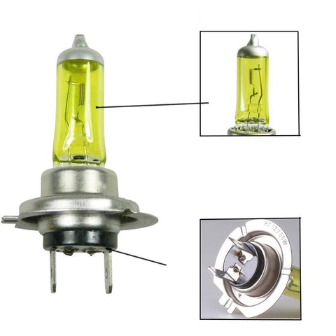 Golden Yellow 3000K H7 55W Conversion Kit Halogen Bulbs For Headlight Fog Light