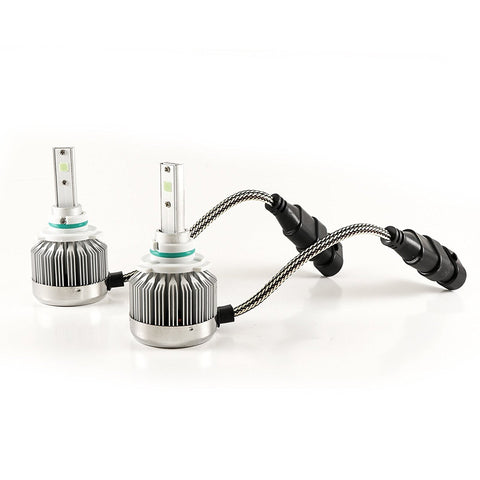 Ice Blue 8000K High Power COB LED Headlight Conversion For Low/High Dual Beams DRL Fog Lights Kit Bulbs (H10 9145)