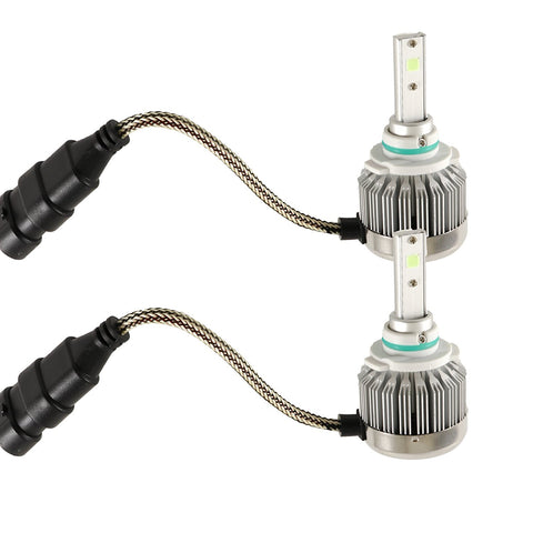 Ice Blue 8000K High Power COB LED Headlight Conversion For Low/High Dual Beams DRL Fog Lights Kit Bulbs (H10 9145)