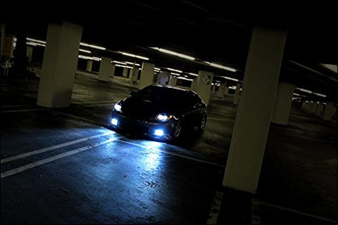 Ice Blue 8000K High Power COB LED Headlight Conversion For Low/High Dual Beams DRL Fog Lights Kit Bulbs (H10 9145)