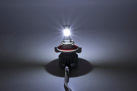 H13 9008 COB LED Headlight Conversion Kit High/Low Beam 6000LM HID Xenon White