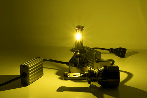 H7 Dual-Color 3000K/6000K HID matching xenon white /yellow LED Headlight High/Low Beam DRL Lamps For Audi Benz BMW VW