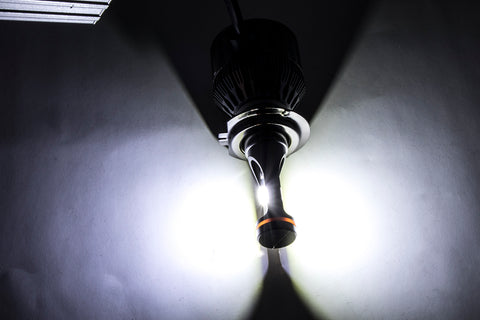 Pair 9003 H4 White and Yellow LED Headlight Dual-Beam DRL Lamps 36000LM For Toyota Honda Chevrolet