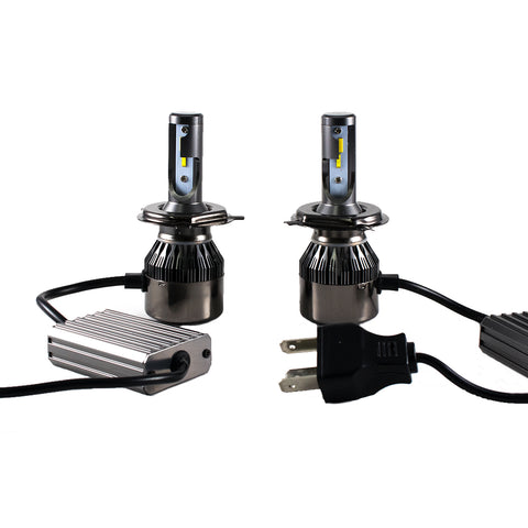 Pair 9003 H4 White and Yellow LED Headlight Dual-Beam DRL Lamps 36000LM For Toyota Honda Chevrolet