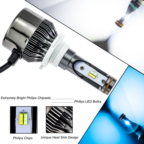 9005 White Ice Blue LED for Acura ILX TSX MDX TL Honda High\Low Beam DRL Fog Headlight NEW