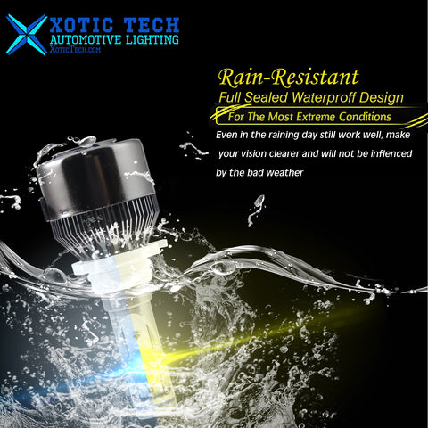 H3 8000LM Dual-Color 3000K Amber\8000K Ice Blue LED Headlight Low Beam DRL Lamps