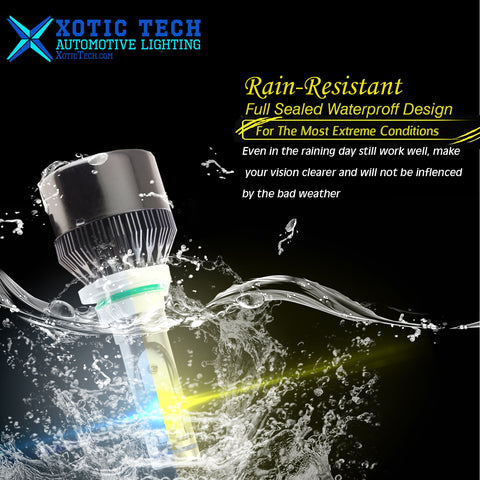 Double Color LED Headlight Kit 9006 HB4 60W 8000LM Chevrolet\ Dodge\ Nissan\ GMC\ RamHigh Low Beam Bulbs Pair Ice blue/Amber