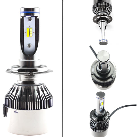 Ice Blue Amber Dual Color H7 LED Headlight Kit High Low Beam Fog Light Bulb 3000K 8000K