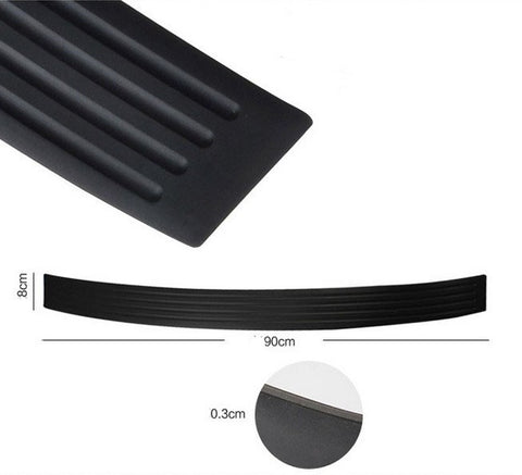 Black Flexible Rubber Trunk Door Entry / Rear Bumper Guard for Most Cars 36 Inches