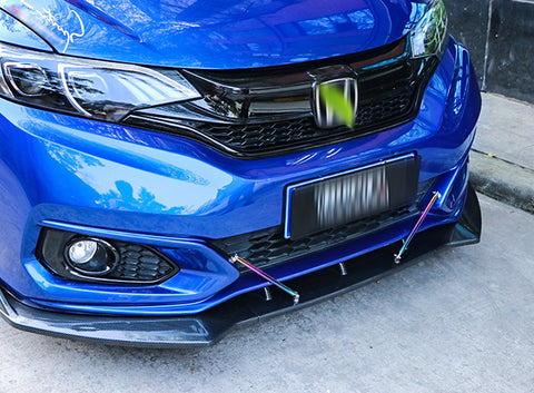 NEO Aluminum Chrome Front Bumper Lip Splitter Diffuser Spoiler Strut Rod Tie Support Bar Universal (Adjustable 10''-13'')