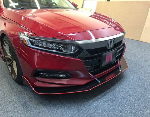 NEO Aluminum Chrome Front Bumper Lip Splitter Diffuser Spoiler Strut Rod Tie Support Bar Universal (Adjustable 10''-13'')