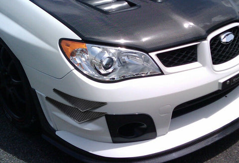 1 Set Carbon Fiber Pattern / Black Bumper Lip Fins Canards Splitters Body Spoiler Sporty JDM Racing Style Diffuser Universal Fit