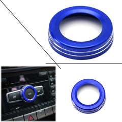 Blue Interior Volume Switch Button Knob Ring Trim For Mercedes A B C E CLA Class