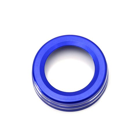Blue Interior Volume Switch Button Knob Ring Trim For Mercedes A B C E S CLA GLA GLK ML GL Class