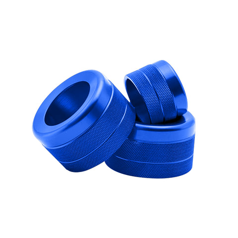 3x AC Climate Control Volume Knob Ring Covers Trim for BMW X5 X6 F15 F16 (Red/Blue/Silver)