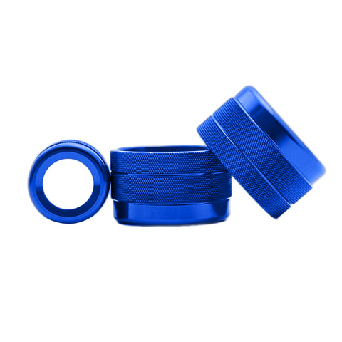 3x AC Climate Control Volume Knob Ring Covers Trim for BMW X5 X6 F15 F16 (Red/Blue/Silver)