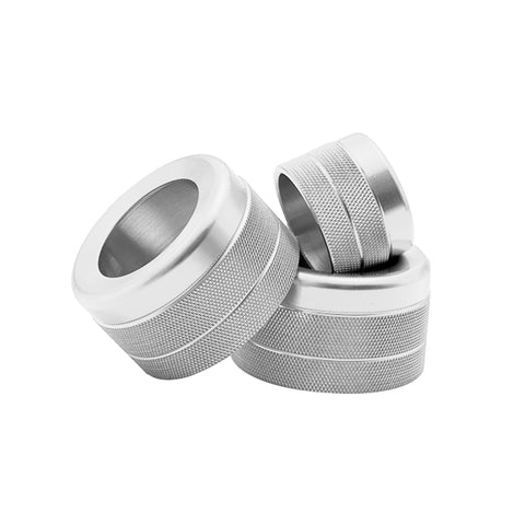 3x AC Climate Control Volume Knob Ring Covers Trim for BMW X5 X6 F15 F16 (Red/Blue/Silver)