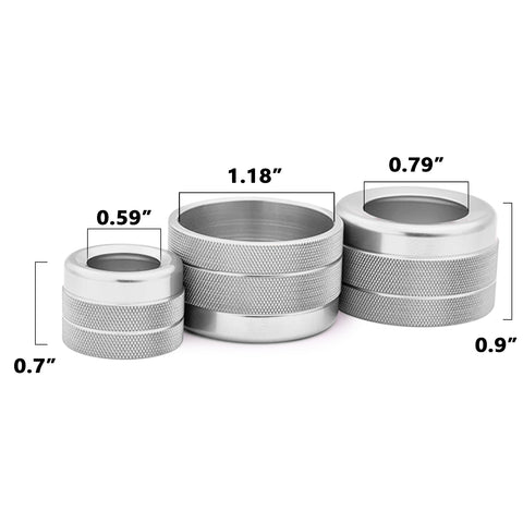 3x AC Climate Control Volume Knob Ring Covers Trim for BMW X5 X6 F15 F16 (Red/Blue/Silver)