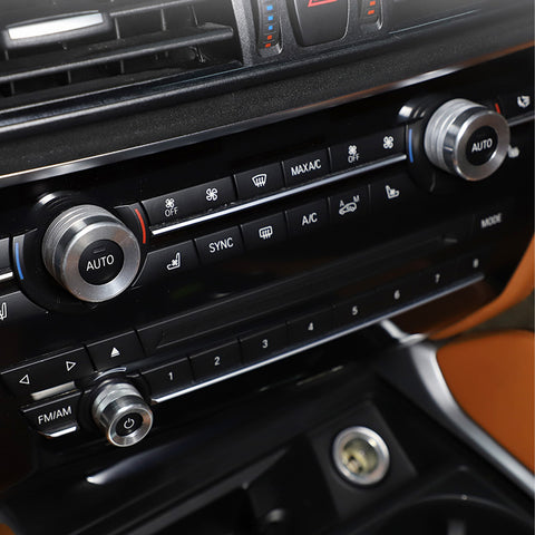 3x AC Climate Control Volume Knob Ring Covers Trim for BMW X5 X6 F15 F16 (Red/Blue/Silver)