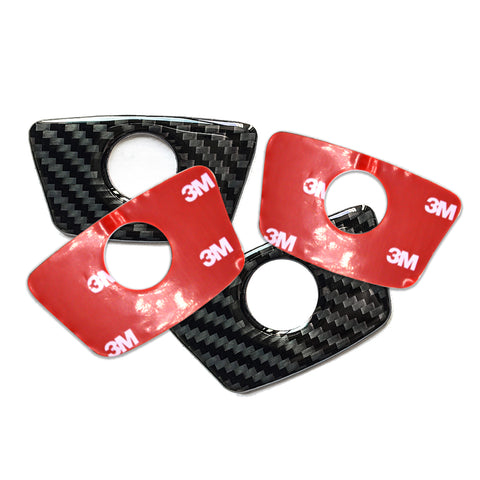 Carbon Fiber 4 Door Lock Knob Pins with Decals Universal Fit BMW 1 3 5 7 X1 X3 X5