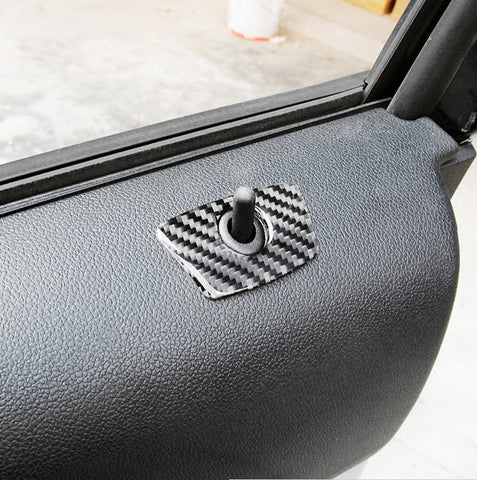 Carbon Fiber 4 Door Lock Knob Pins with Decals Universal Fit BMW 1 3 5 7 X1 X3 X5