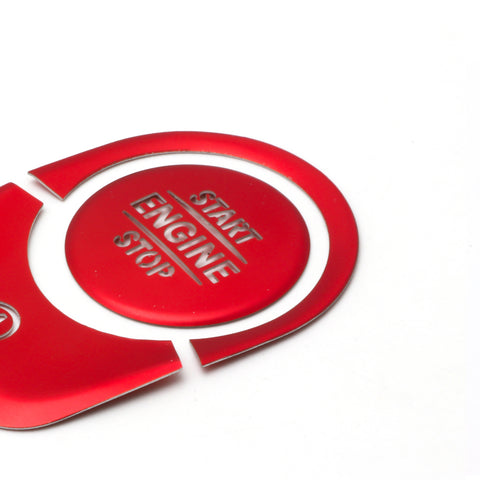 Car Keyless Engine Push Start Button + Surrounding Ring For Mercedes A CLA GLB GLA Class W177 C118 X247 H247(Red)