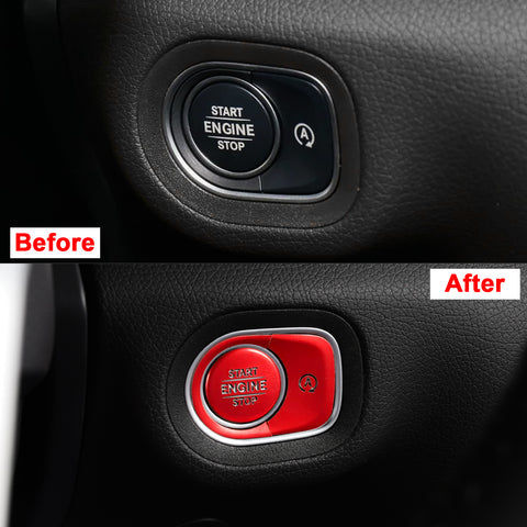 Red Engine Start Stop Button Surrounding Ring ON/OFF Button Cover For Mercedes G GLE GLS Class W167 X167 W463