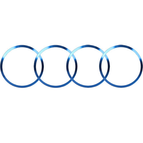 4 Pieces Blue / Red Pack Car Wheel Center Cap Hub Rings Alloy Decoration For VW Volkswagen Caddy EOS Golf Jetta Passat CC Phaeton Scirocco Sharan Tiguan Touran Transporter