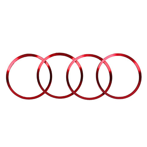 4 Pieces Blue / Red Pack Car Wheel Center Cap Hub Rings Alloy Decoration For VW Volkswagen Caddy EOS Golf Jetta Passat CC Phaeton Scirocco Sharan Tiguan Touran Transporter