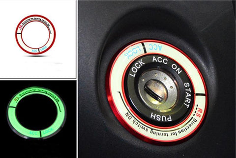 Light Glow Luminous Ignition Switch Key Starter Hole Ring For Toyota RAV4 2013 14 15