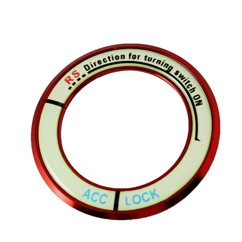 1x Auto Start Engine Ignition Button Decor Clear Crystal Diamond Emblem Sticker